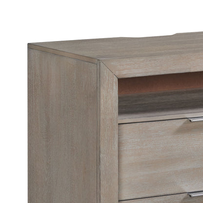 Arcadia - 2-Drawer Nightstand With USB - Gray