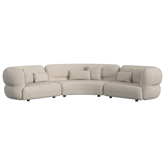 Four Seasons - Sectional Set With 6 Pillows - Camel
