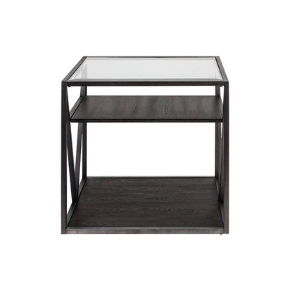 Arista - 3 Piece Table Set (1 Cocktail 2 End Tables) - Cobblestone Brown / Gray Dusty