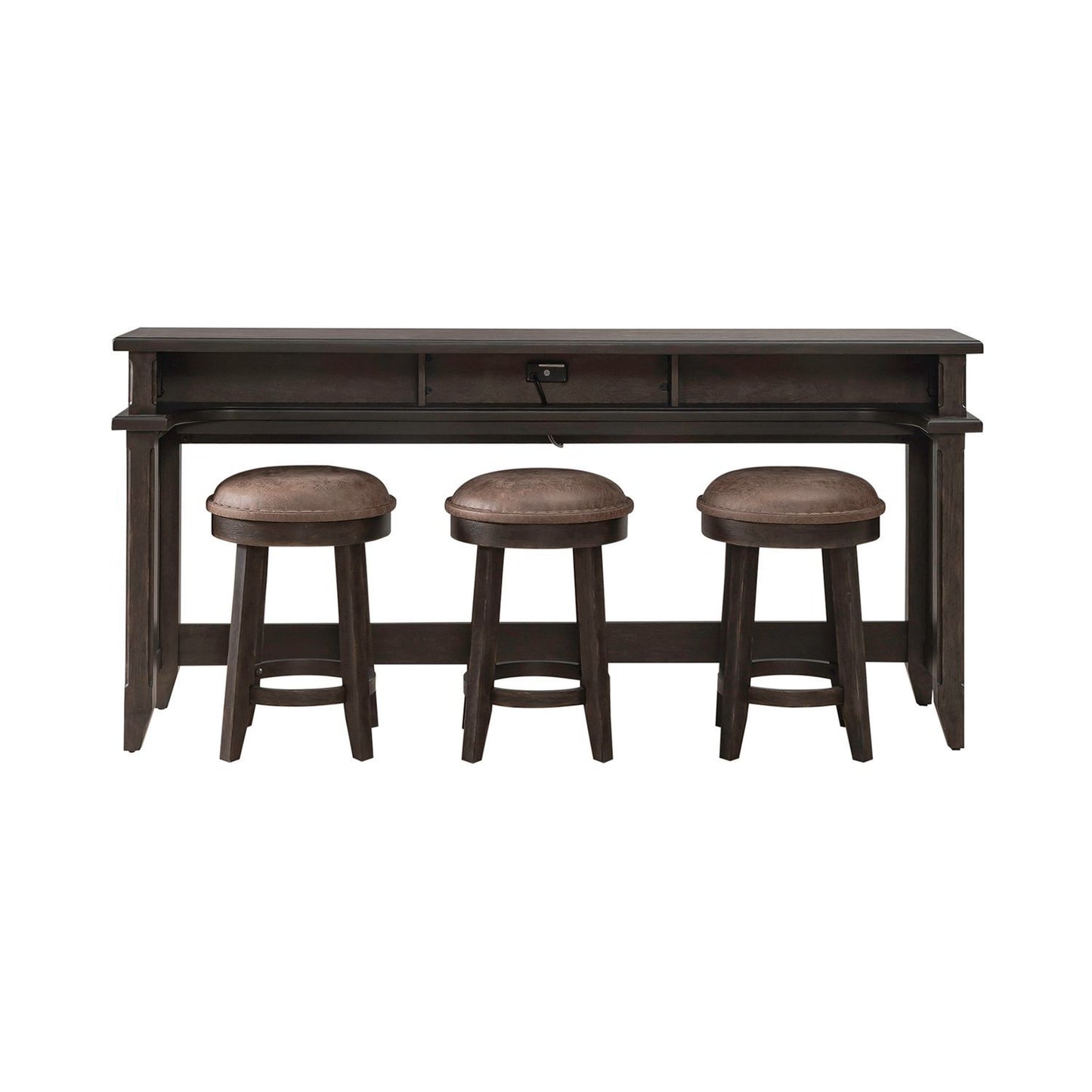 Paradise Valley - 4 Piece Living Room Set - Saddle Brown