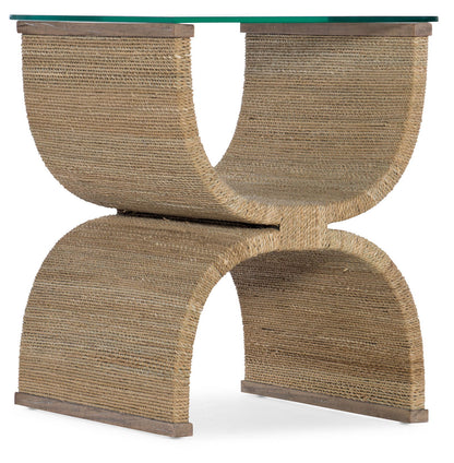 Melange - Lenny Woven End Table - Light Brown