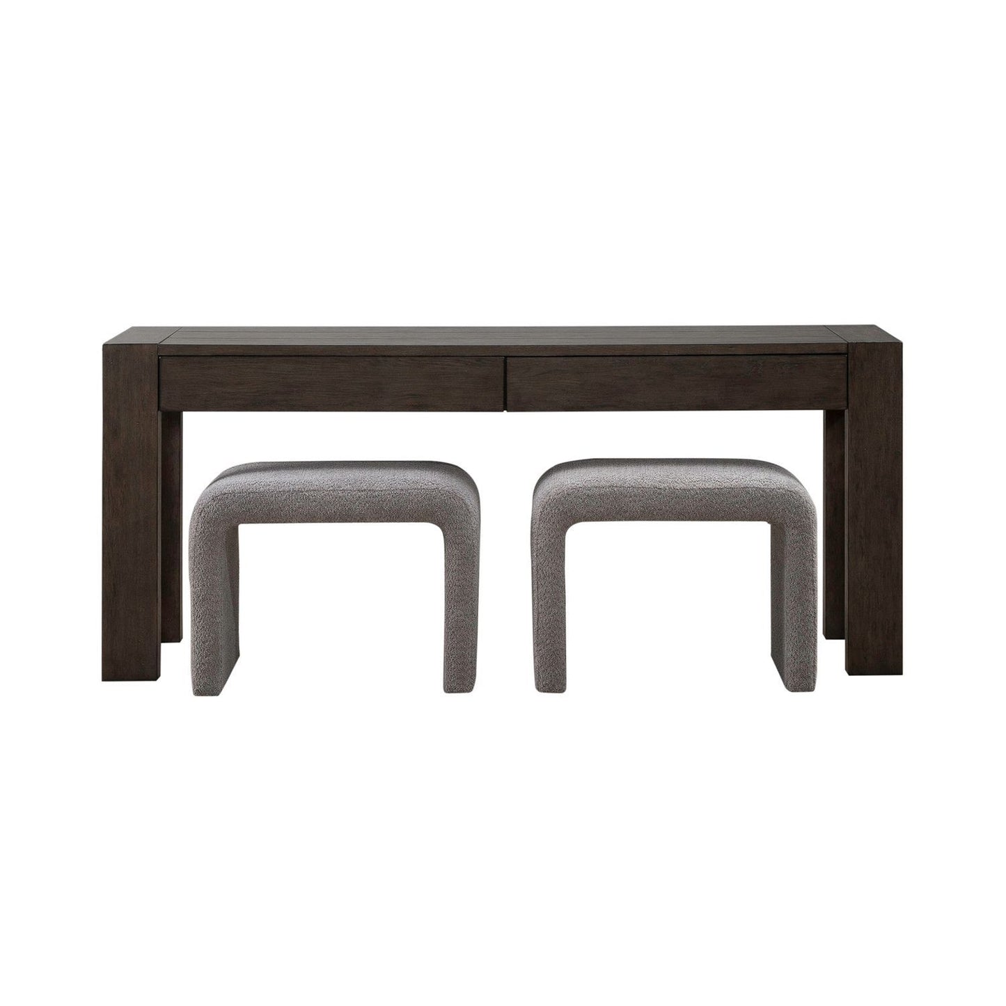Cascade Falls - 3 Piece Set - Satin Espresso / Gray