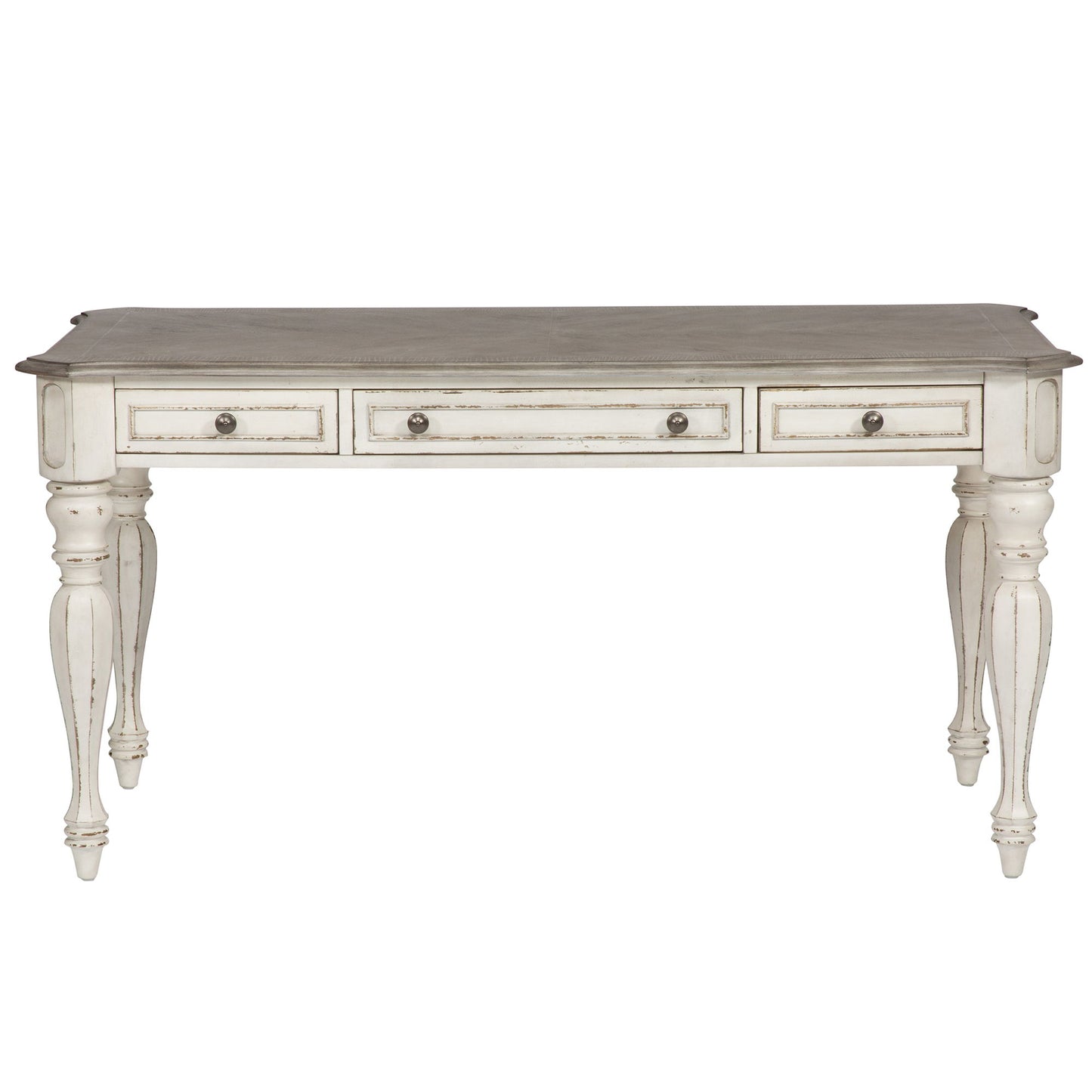 Magnolia Manor - 3 Piece Home Office Set (Desk & Hutch) - Antique White