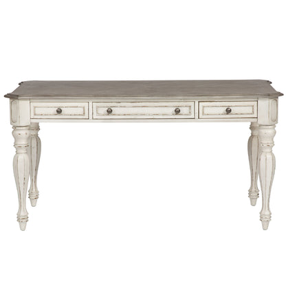 Magnolia Manor - 3 Piece Home Office Set (Desk & Hutch) - Antique White