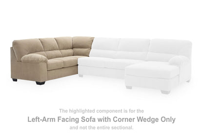 SimpleJoy - LAF Sofa With Corner Wedge - Sand