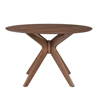 Space Savers - 5 Piece Pedestal Table Set - Walnut