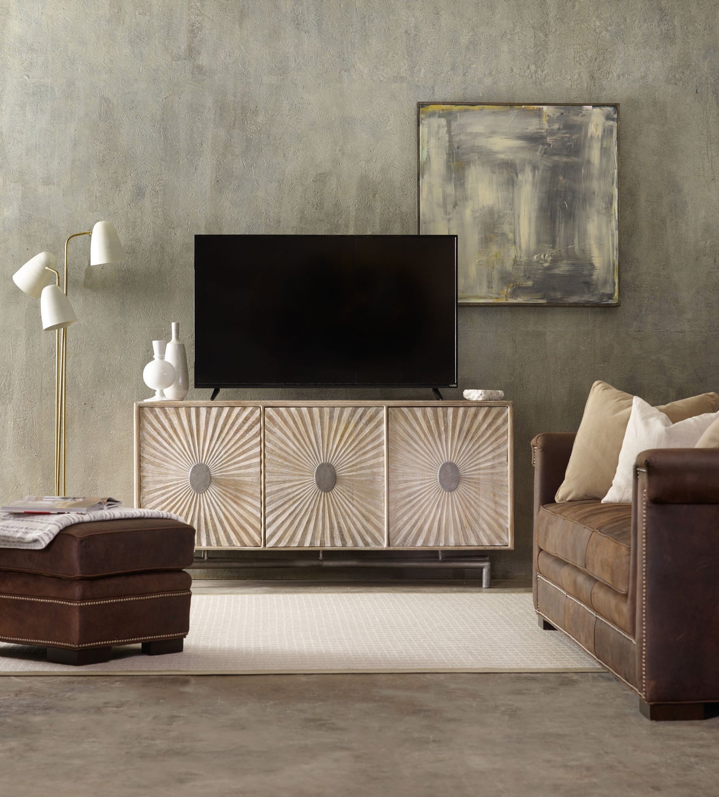 Home Accent - 68" Entertainment Console - Beige