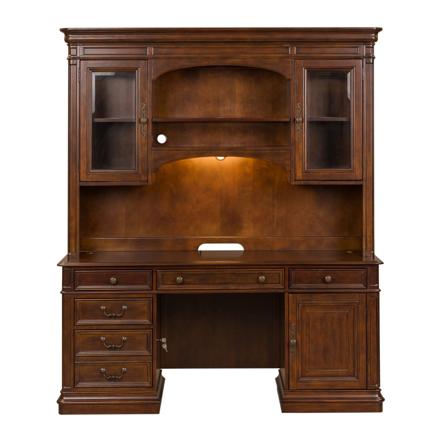 Brayton Manor - 3 Piece Jr Executive Credenza - Cognac