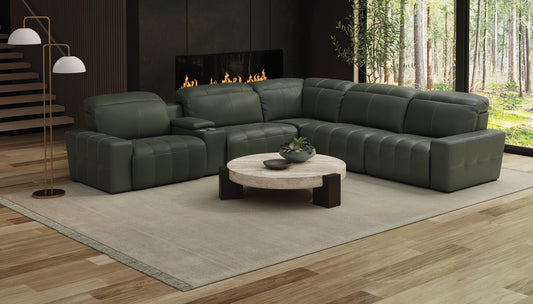 Spoleto - 6 Piece Power Reclining Sectional - Pine