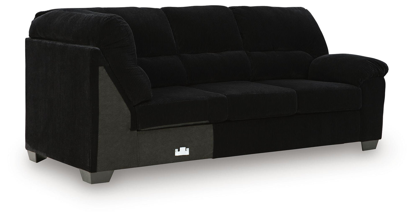 SimpleJoy - RAF Sofa With Corner Wedge - Onyx