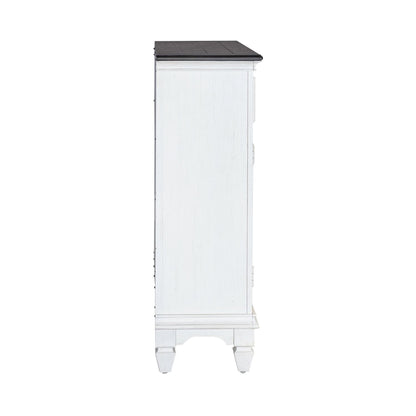 Allyson Park - Accent Hall Console - Wirebrushed White / Charcoal
