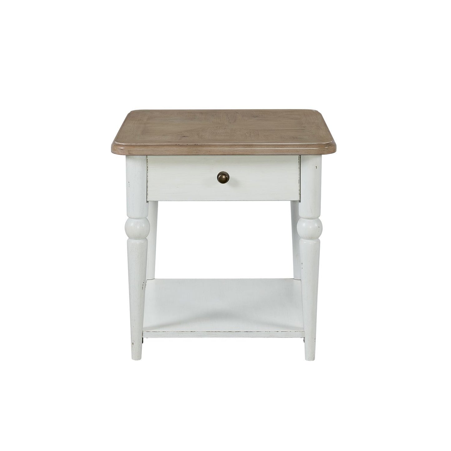 Turnberry Park - Rectangular End Table - Washed White