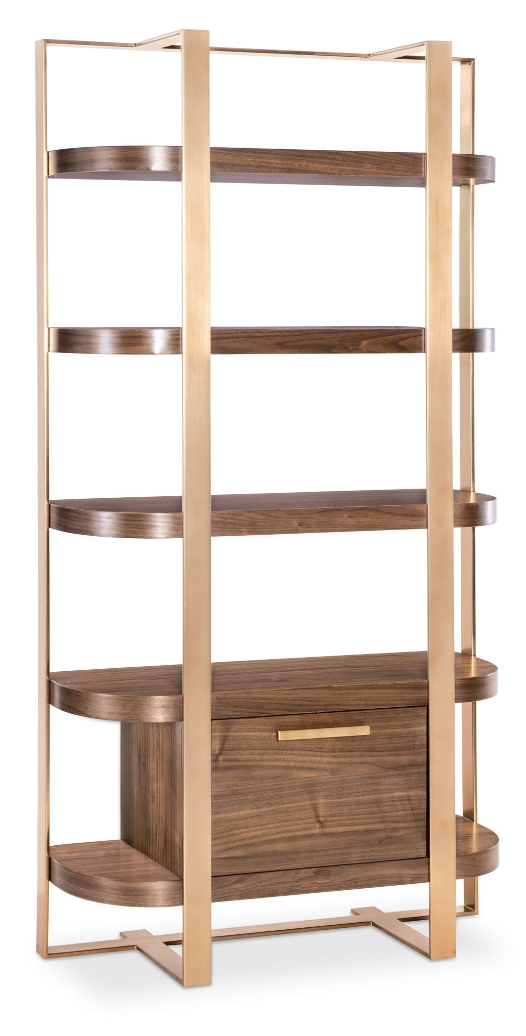 Eleana - Etagere - Medium Wood / Gold