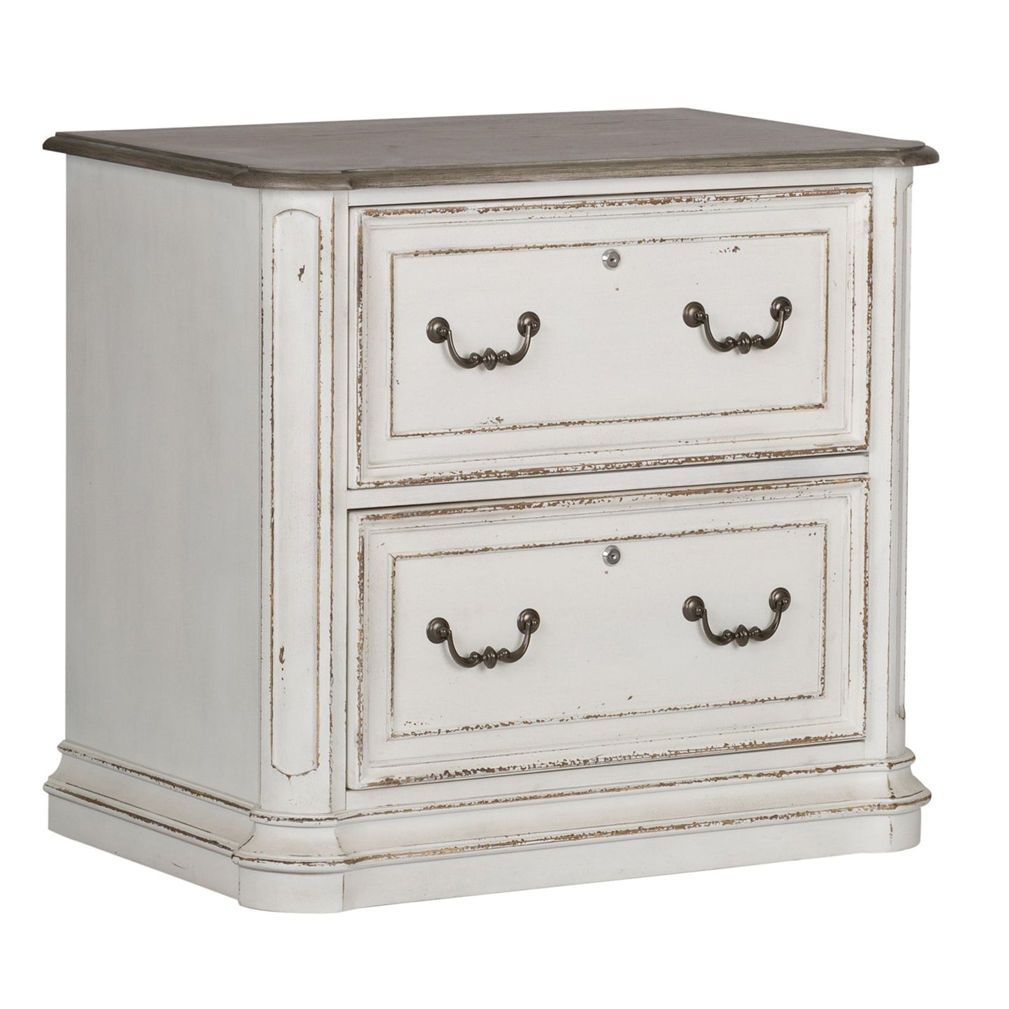 Magnolia Manor - Jr Executive Media Lateral File - Antique White