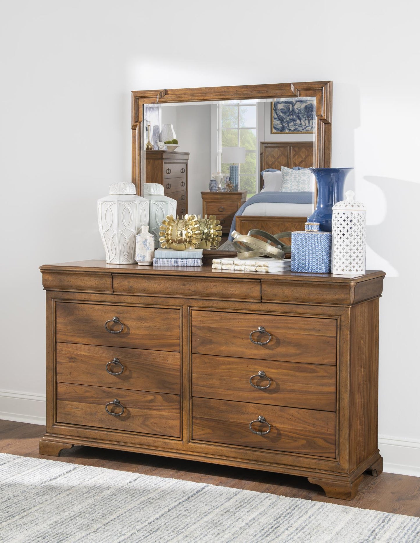Echelon - Rectangular Mirror - Heritage Walnut