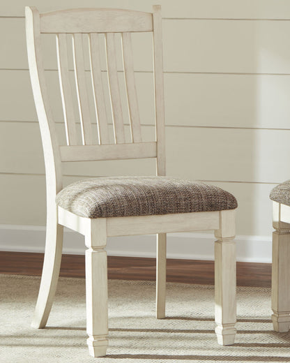 Bolanburg - Dining UPH Side Chair (Set of 2) - Rake Back - Brown / Beige
