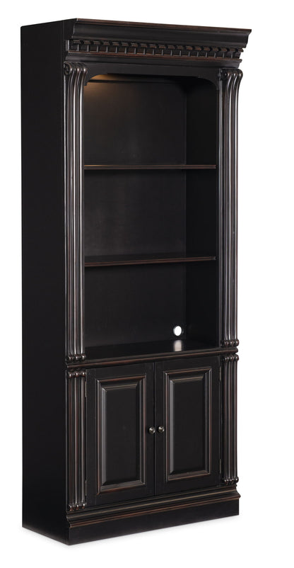 Telluride - Bunching Bookcase (With Doors) - Black