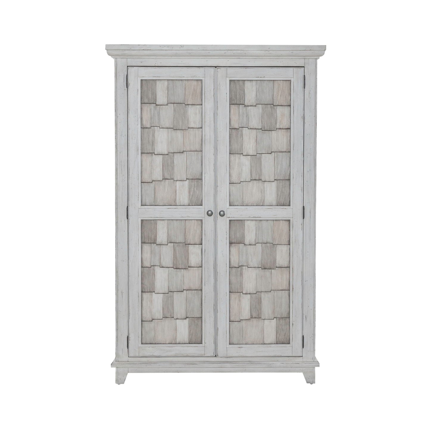 River Place - Armoire - Riverstone White & Tobacco