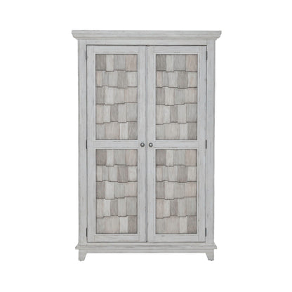 River Place - Armoire - Riverstone White & Tobacco