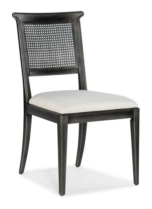 Charleston - Upholstered Seat Side Chair (Set of 2) - Black / Gray