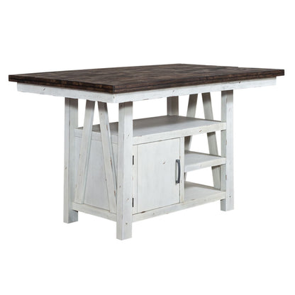 Farmhouse - Gathering Table - Two Tone White / Wood Tone