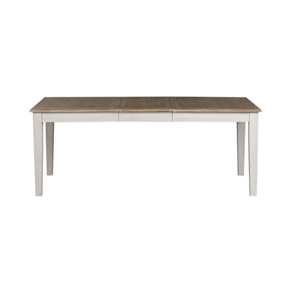Summerville - Rectangular Leg Table - Soft White Wash / Wirebrushed Gray