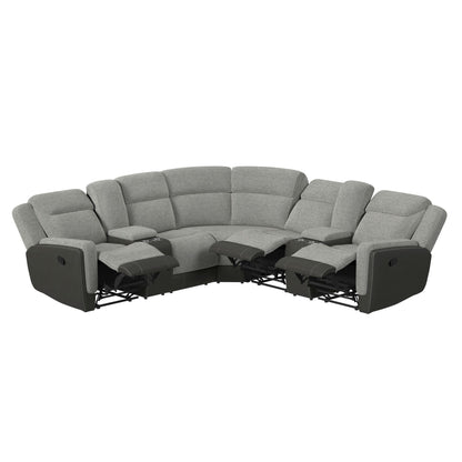Hornet - 3 Piece Motion Sectional Set With Console And 2 Recliners