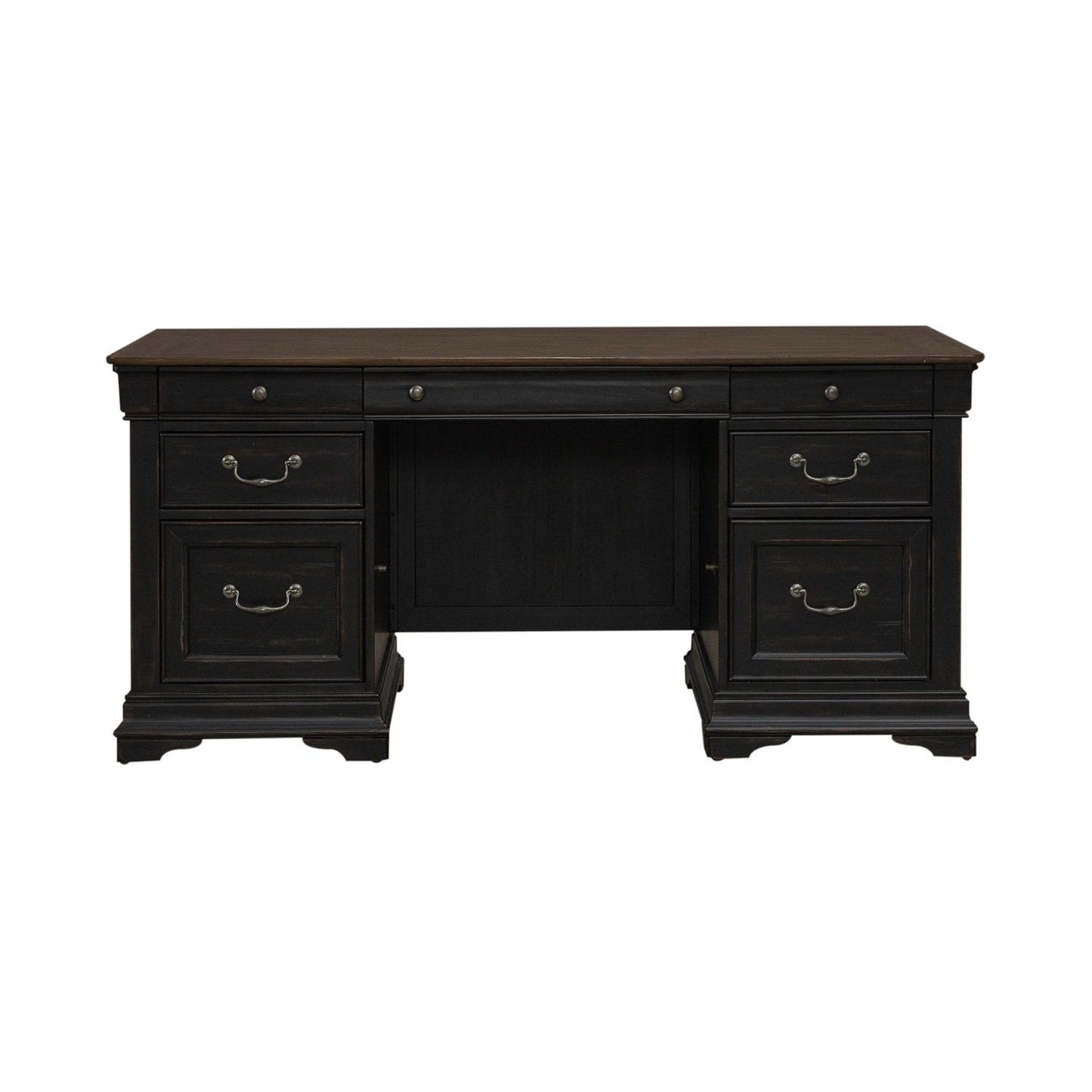 Meritage - Jr Executive Desk - Aged Charcoal