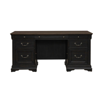 Meritage - Jr Executive Desk - Aged Charcoal