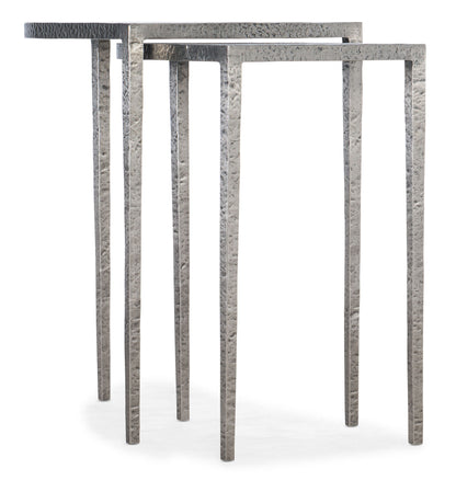 Chapman - Metal Nesting Tables - Pearl Silver