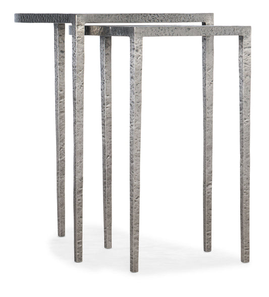 Chapman - Metal Nesting Tables - Pearl Silver