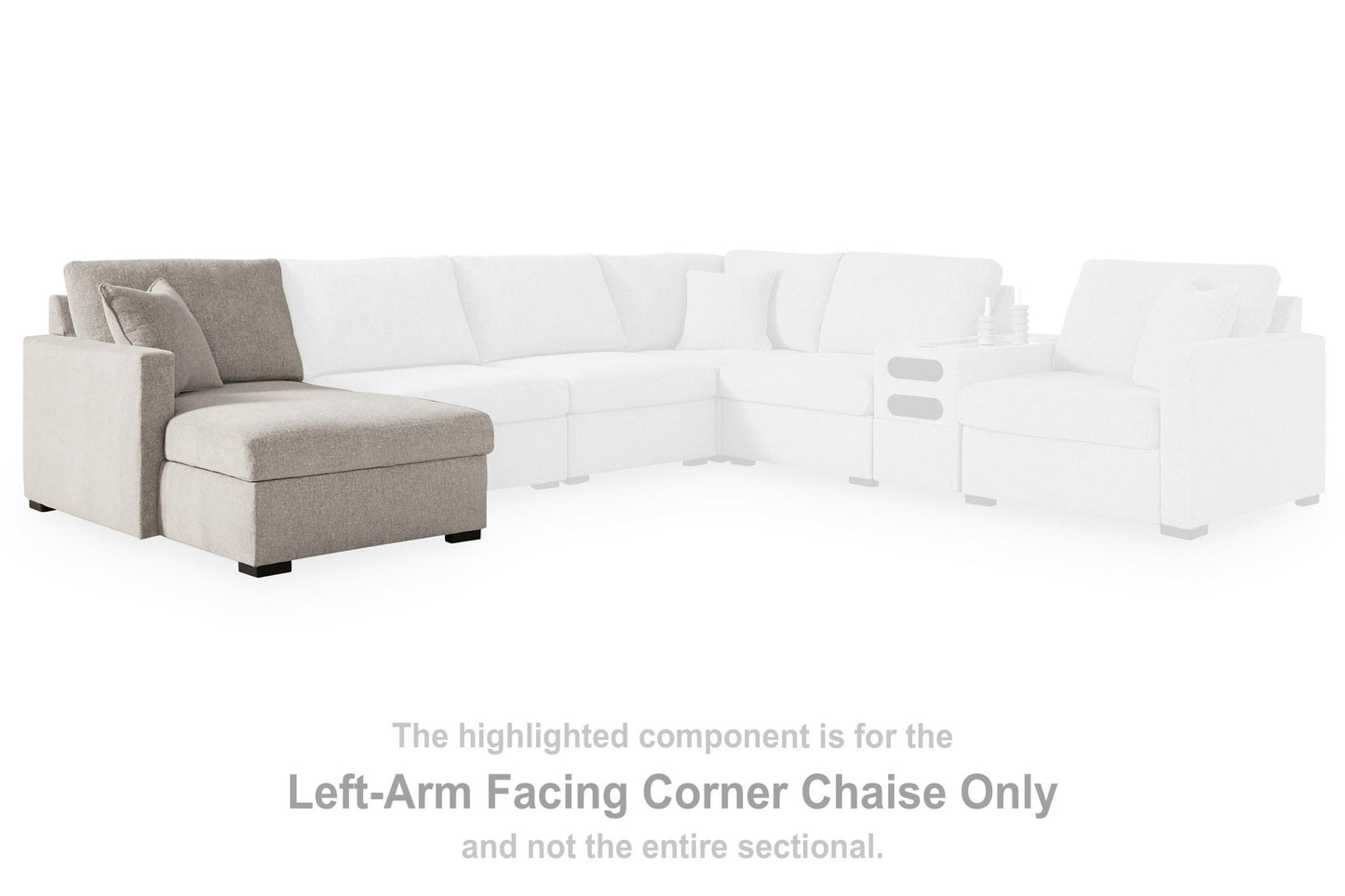 ModMax Luxe - LAF Corner Chaise With Storage - Flint