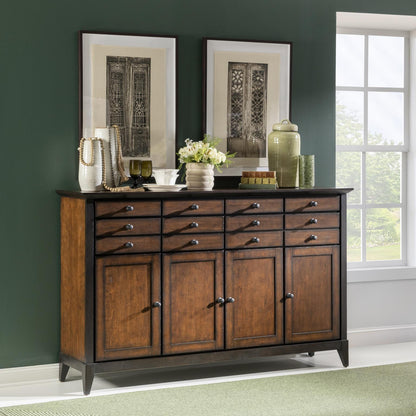 Fenmore - Credenza - Mocha And Distressed Cherry