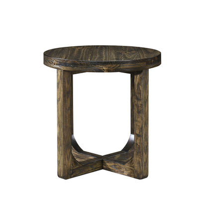 Kerby - Round End Table - Dark Brown