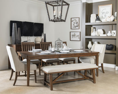 Langley - Upholstered Dining Bench - Tawny Brown
