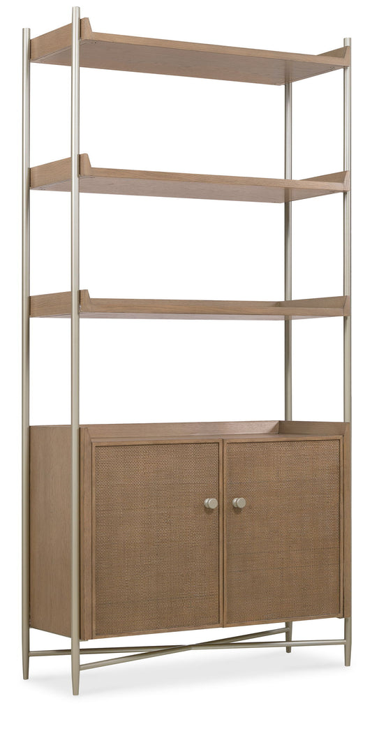Sonnet - Sonnet Bookcase - Dark Gray / Light Brown