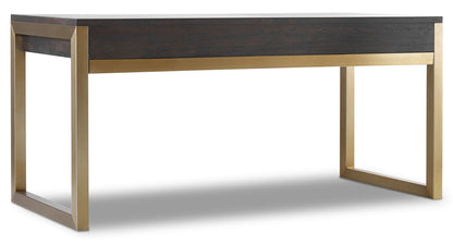 Curata - Short Left / Right / Freestanding Desk - Dark Brown / Gold