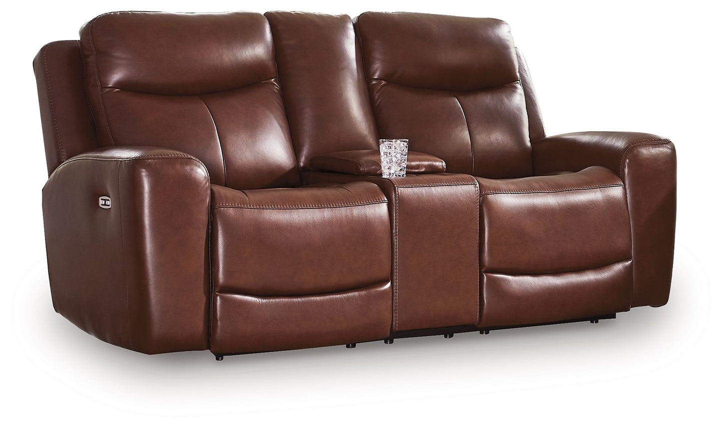 Bexhurst - Power Reclining Loveseat With Console / Adjustable Headrest