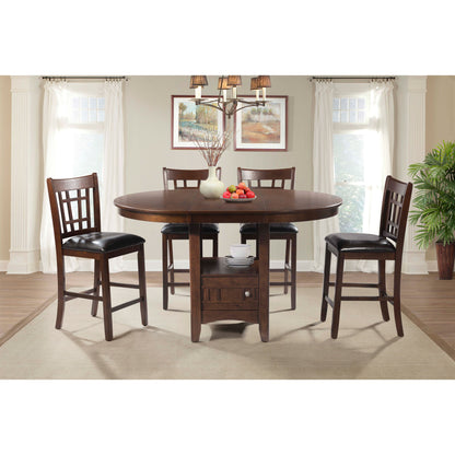 Max - Pub 5 Piece Dining Set - Walnut