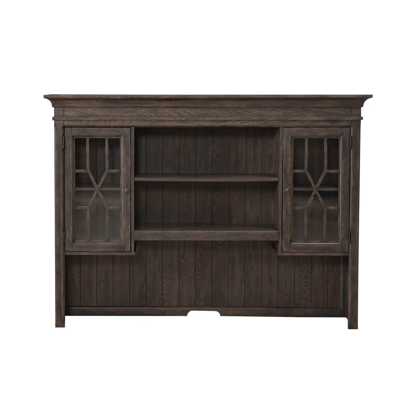 Paradise Valley - Executive Credenza Hutch - Saddle Brown