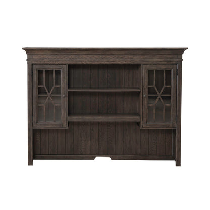 Paradise Valley - Executive Credenza Hutch - Saddle Brown