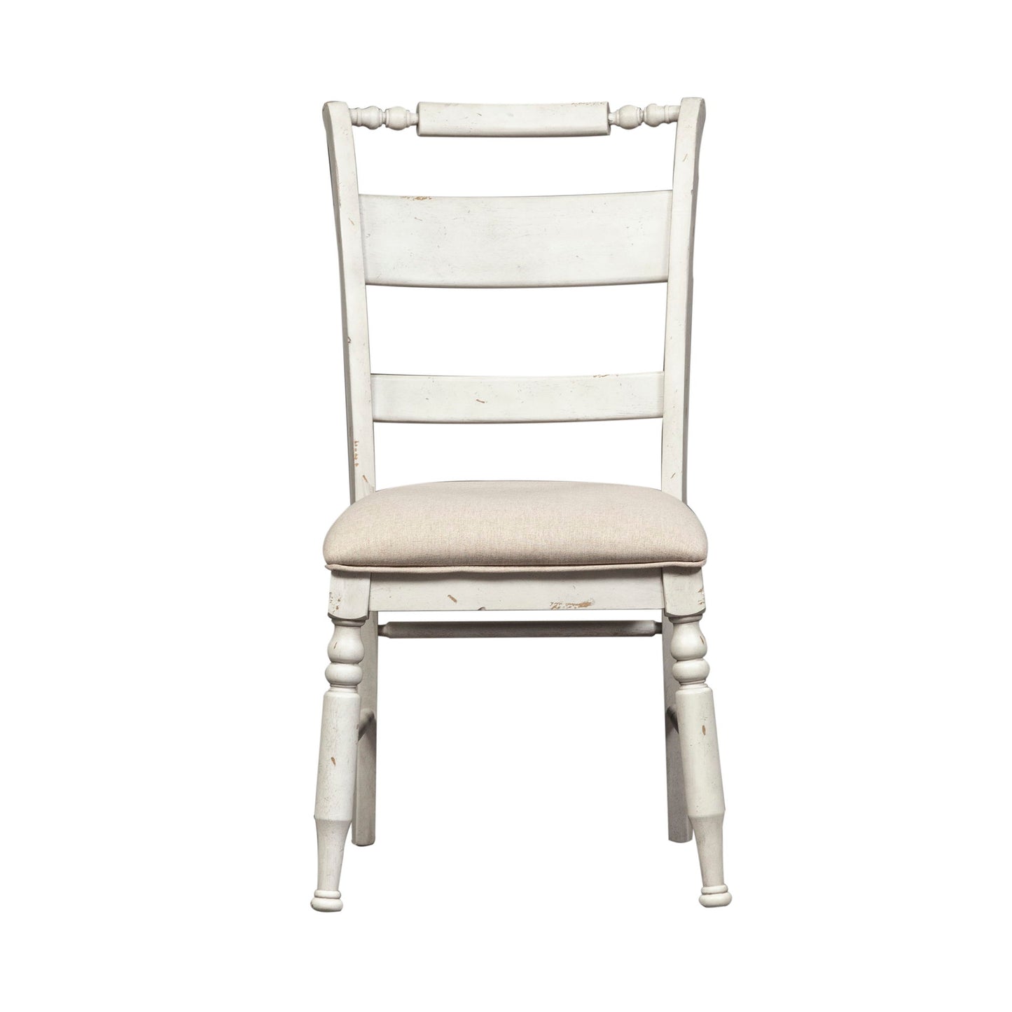 Whitney - Slat Back Side Chair - Antique Linen / Weathered Gray