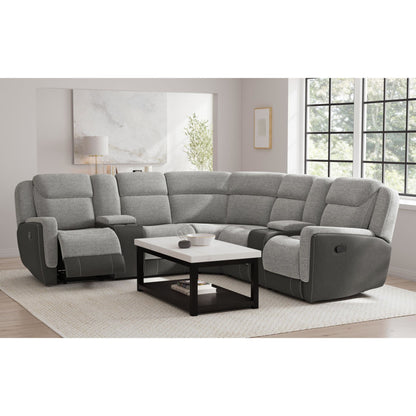 Hornet - 3 Piece Motion Sectional Set With Console And 2 Recliners