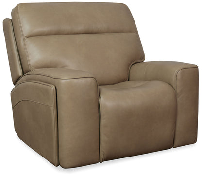 MS - Riverton Power Gliding Recliner With Power Headrest And Lumbar - Brown