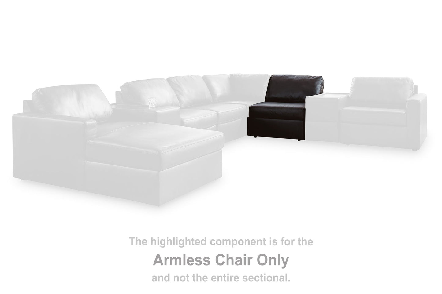 Modmax II - Armless Chair - Black