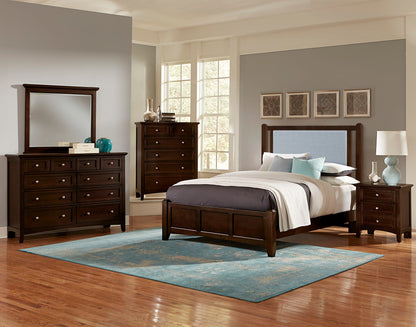Bonanza - Ocean Blue Upholstered Bed With Mansion Footboard