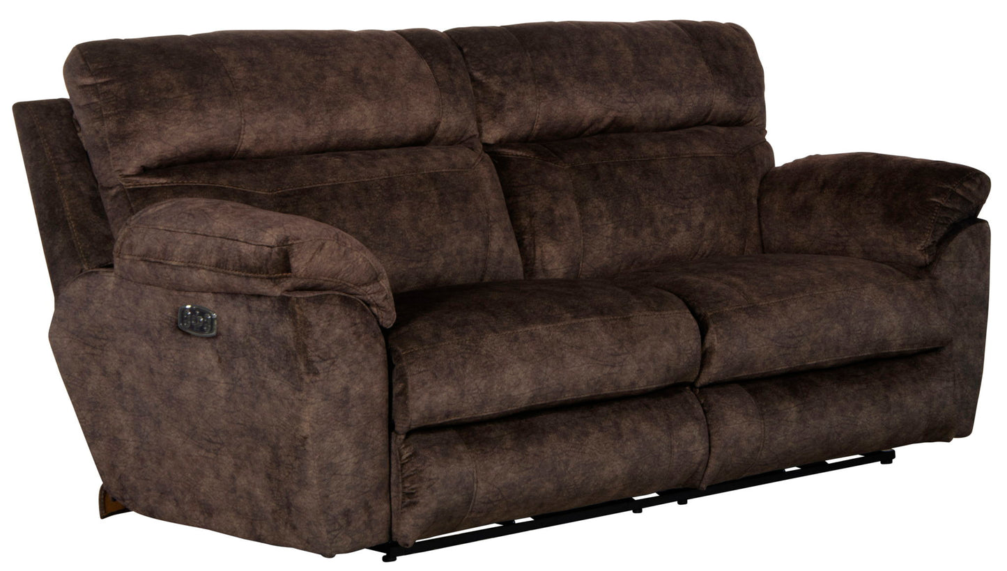Sedona - Power Hdrst With Lumbar Lay Flat Reclining Console Loveseat With Storage & Cupholders