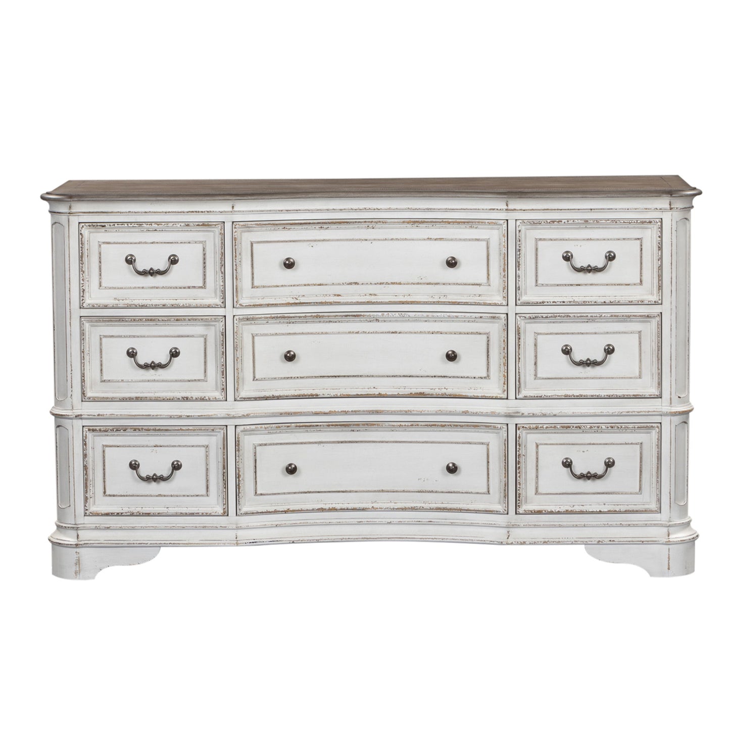Magnolia Manor - 9 Drawer Dresser - Antique White