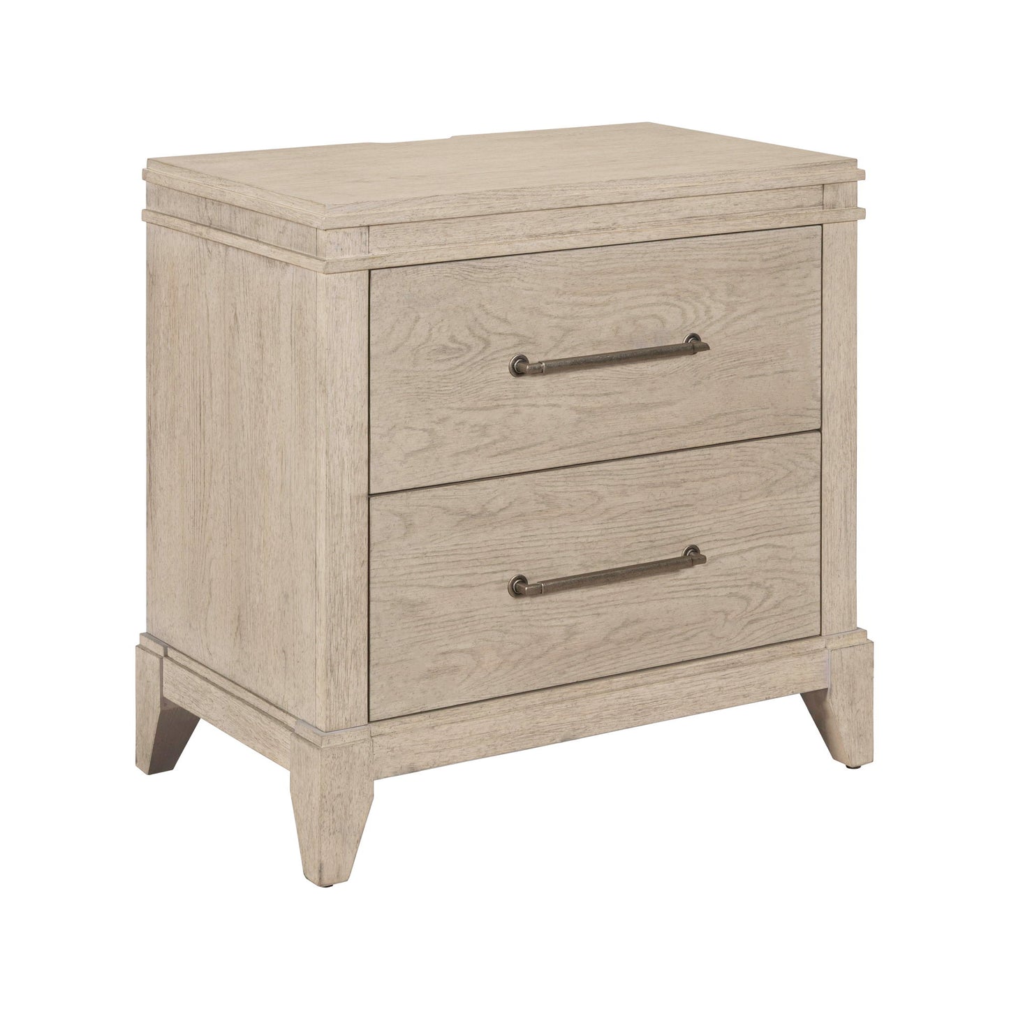 New Haven - Nightstand With Charging Station - Sanctuary White