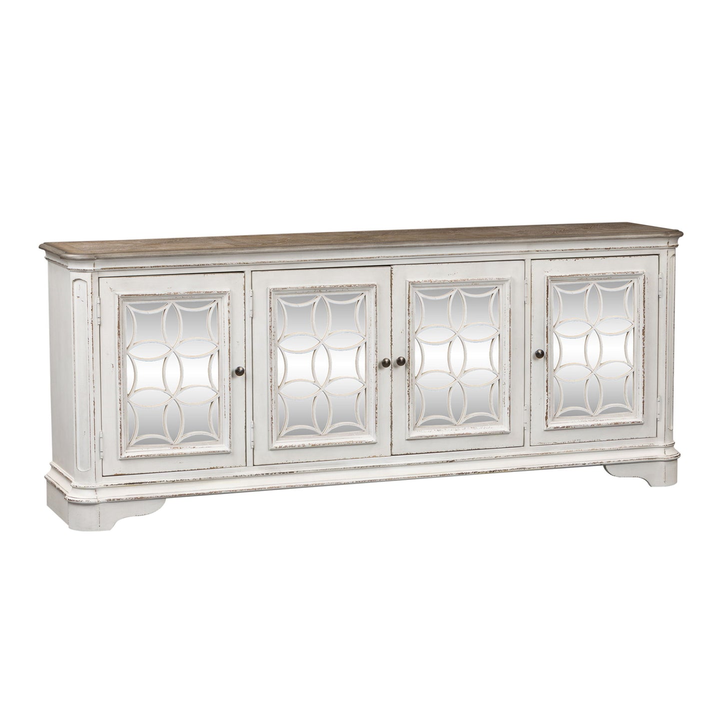 Magnolia Manor - 4 Doors TV Console - Antique White